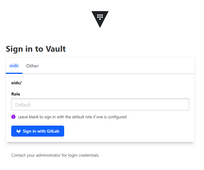 Login Vault Page
