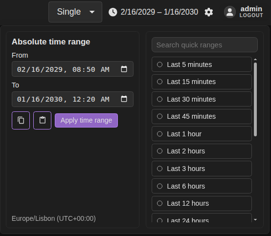 Time Range Controls