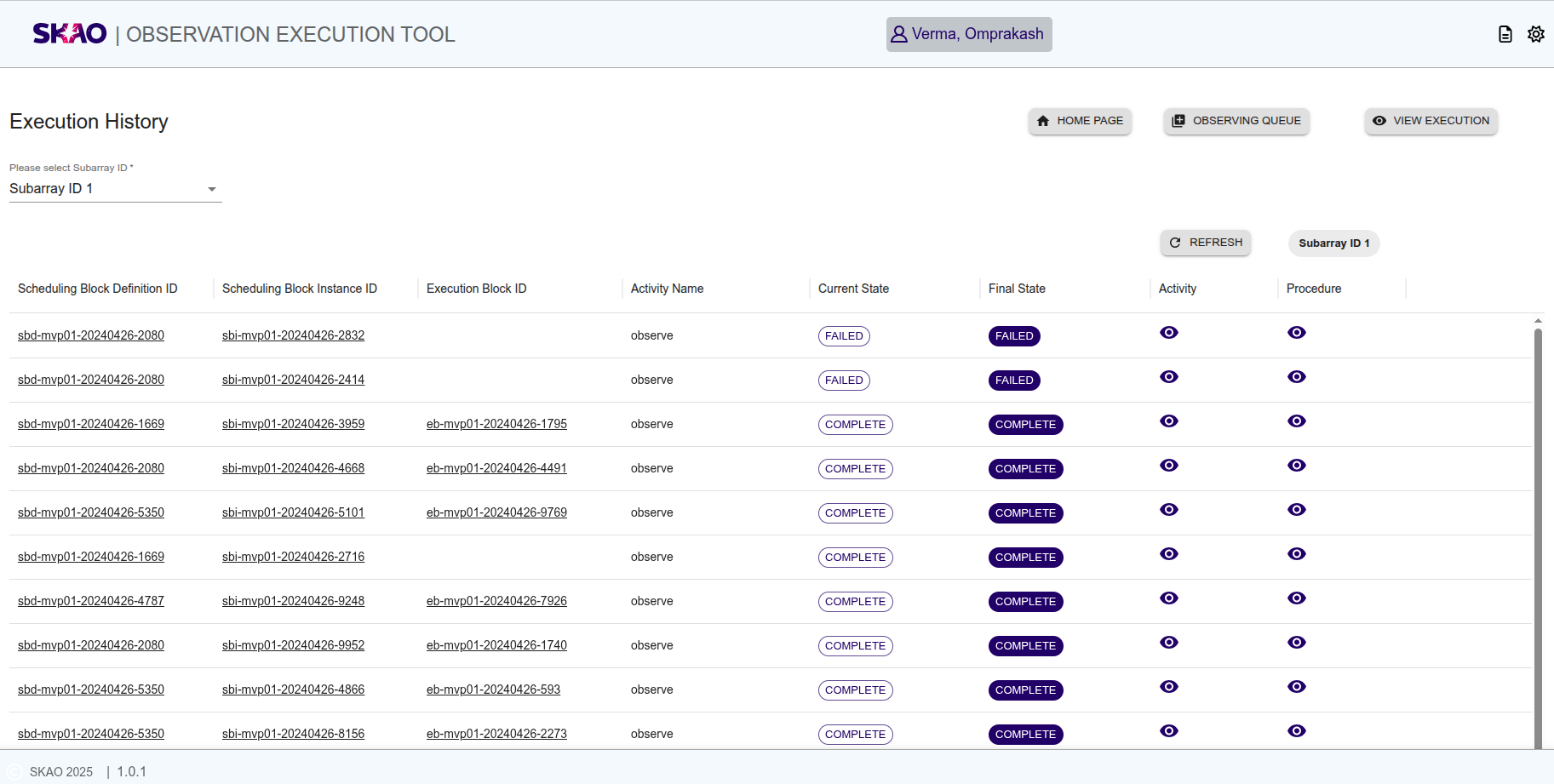Execution History Page — ska-oso-oet-ui 1.1.2 documentation