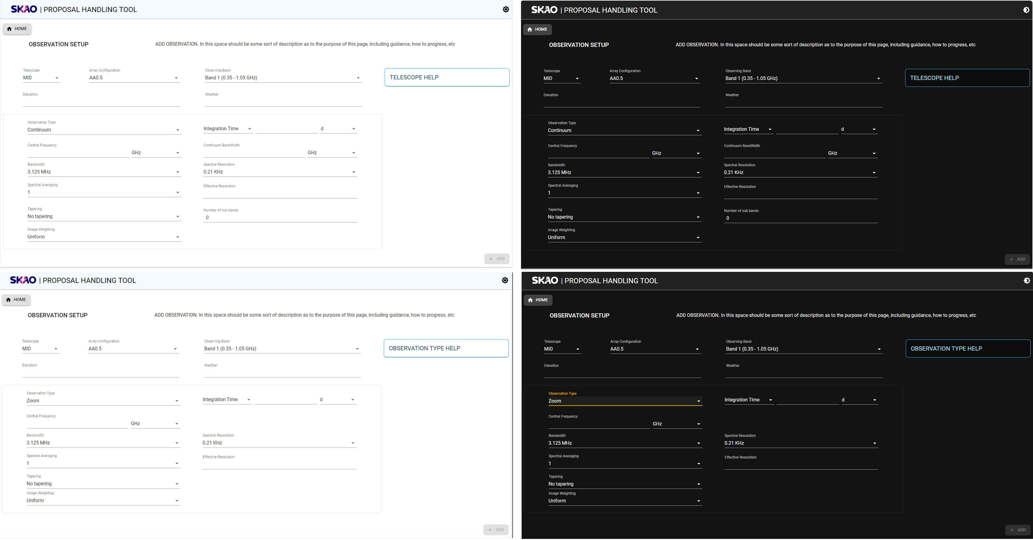 screen in light & dark mode